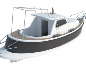 Traditional Croatian Sea Boat 3D Model