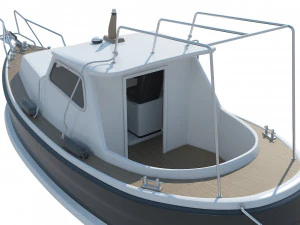 Traditional Croatian Sea Boat 3D Model
