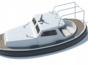 Traditional Croatian Sea Boat 3D Model