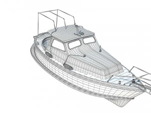 Traditional Croatian Sea Boat 3D Model