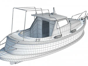 Traditional Croatian Sea Boat 3D Model