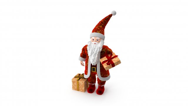 Santa Claus 3D Model .c4d .max .obj .3ds .fbx .stl .blend 