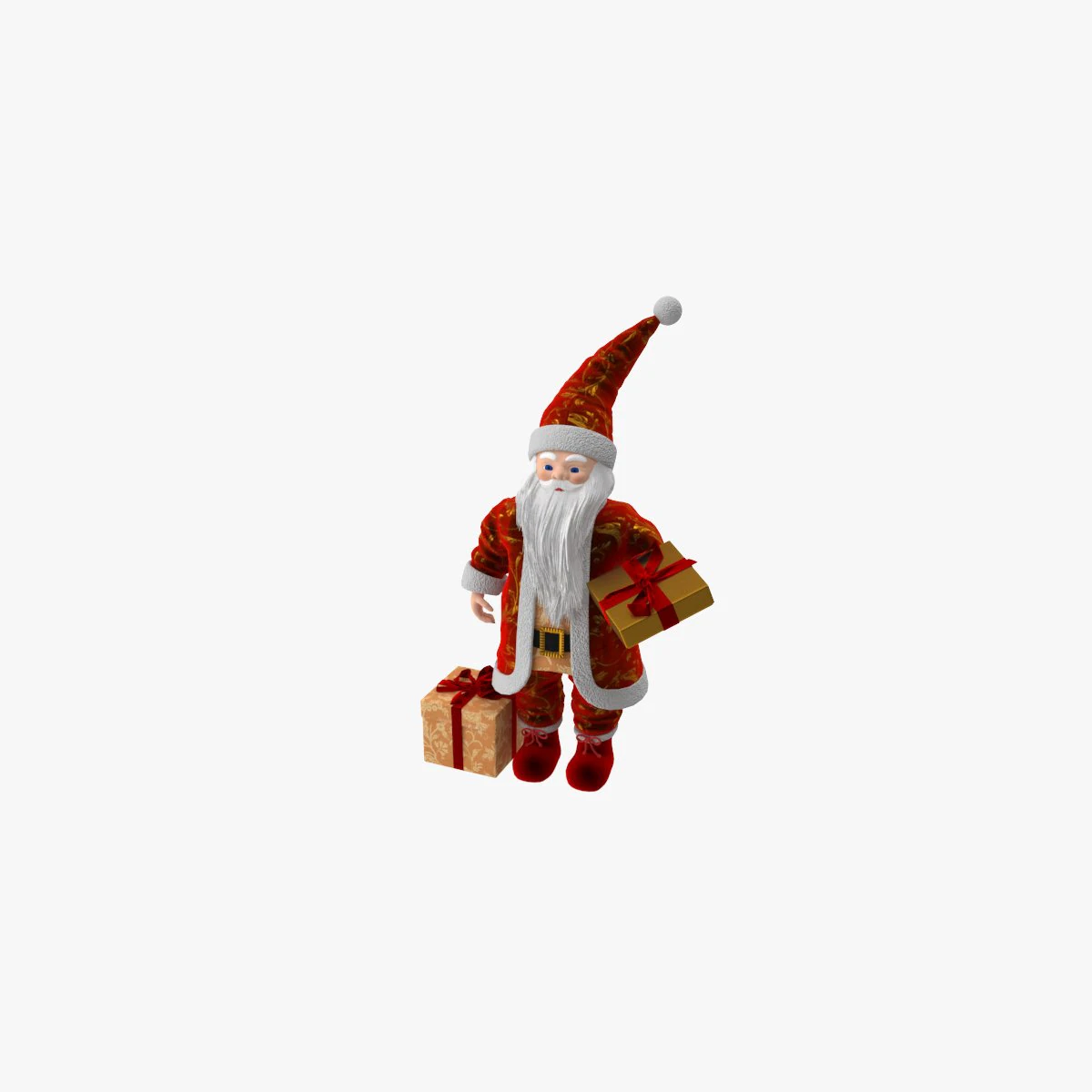 Christmas SantaClaus 3D Model .c4d .max .obj .3ds .fbx .stl .blend 
