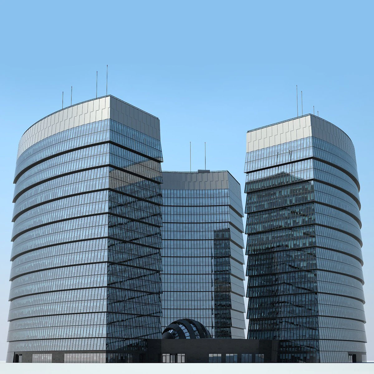 Business Centre 3D Model .c4d .max .obj .3ds .fbx .stl .blend