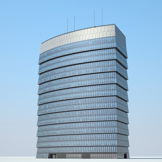 City Skyscraper 3D Model .c4d .max .obj .3ds .fbx .stl .blend 