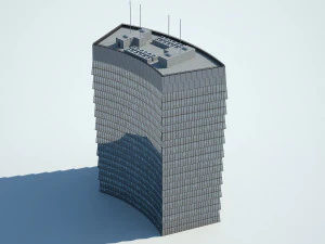 도시의 스카이스크래퍼 3D 모델