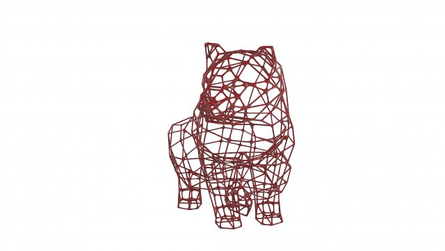 Wire bear Modern sculpture 3D Модель .c4d .max .obj .3ds .fbx .stl .blend 