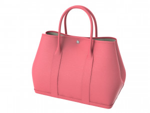 Hermes Pink Leather Garden Party 36 Bag 3D Model