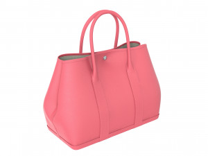 Hermes Pink Leather Garden Party 36 Bag 3D Model