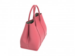 Hermes Pink Leather Garden Party 36 Bag 3D Model