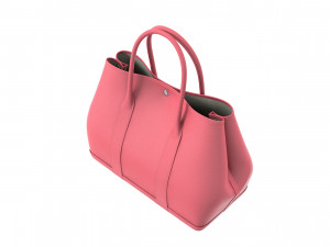 Hermes Pink Leather Garden Party 36 Bag 3D Model