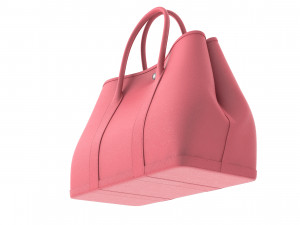 Hermes Pink Leather Garden Party 36 Bag 3D Model