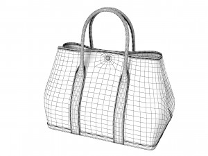 Hermes Pink Leather Garden Party 36 Bag 3D Model