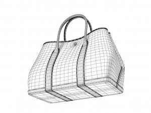 Hermes Pink Leather Garden Party 36 Bag 3D Model