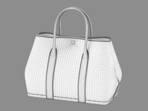 Hermes Pink Leather Garden Party 36 Bag 3D Model