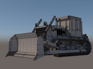Chtz buldozer 3D Model