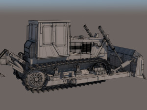 Chtz buldozer 3D Model