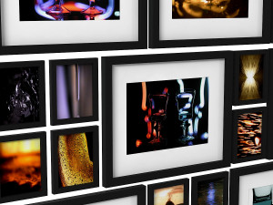 Wall art Set of water shots 3D 모델