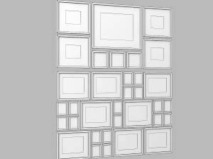 Wall art Set of water shots 3D 모델
