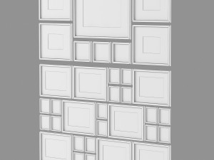 Wall art Set of water shots 3D 모델
