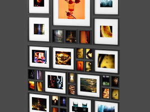 Wall art Set of water shots 3D 모델