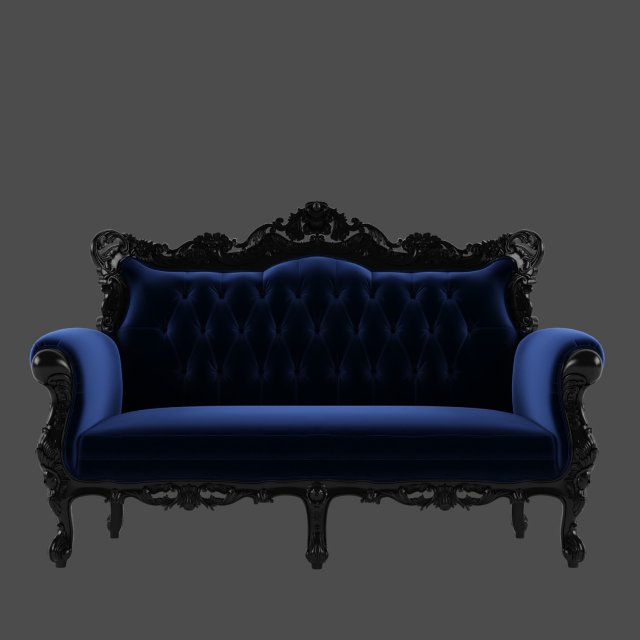 Belle de Fleur French Love Seat Modello 3D .c4d .max .obj .3ds .fbx .stl .blend 