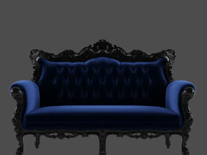 बेले डे फ़्लूर फ्रेंच लव सीट 3D मॉडल