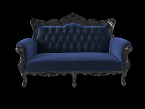 Belle de Fleur French Love Seat 3D Model