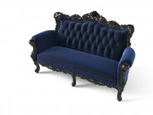 Belle de Fleur French Love Seat 3D Model