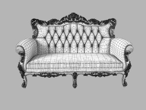 Belle de Fleur French Love Seat Modello 3D