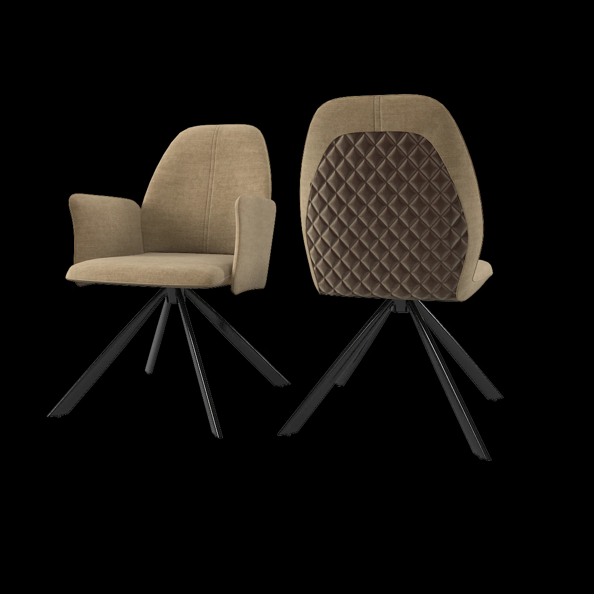 Robin swivel Chairs set 3D Model .c4d .max .obj .3ds .fbx .stl .blend 