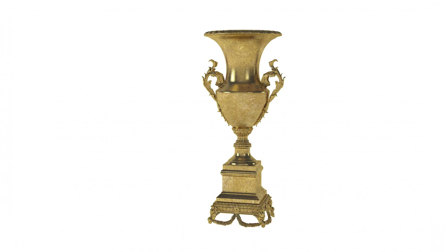 Golden Vase 3D Model .c4d .max .obj .3ds .fbx .stl .blend