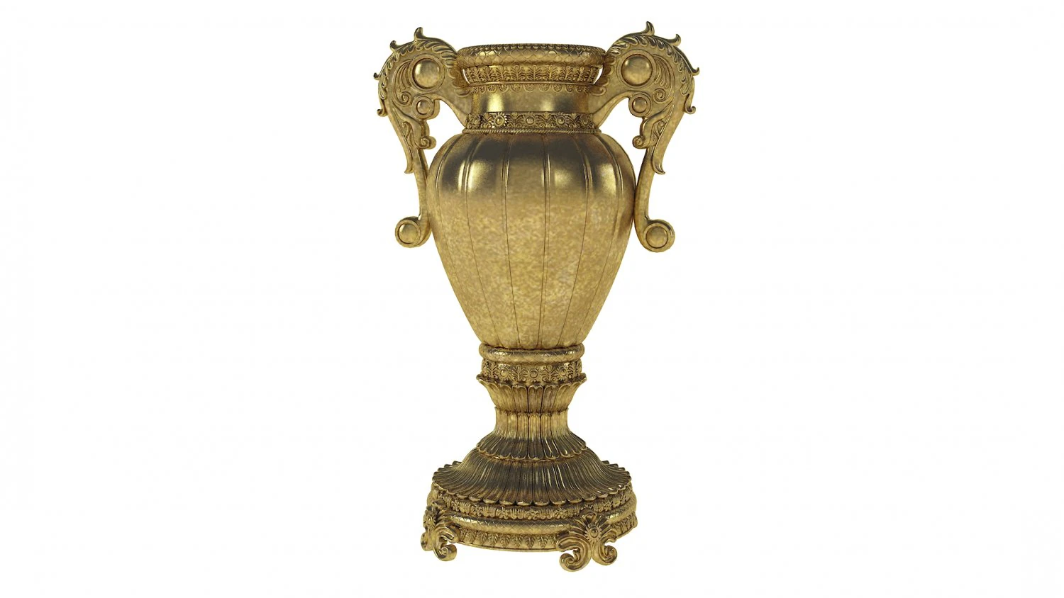 Golden Vase9 3D Model .c4d .max .obj .3ds .fbx .stl .blend