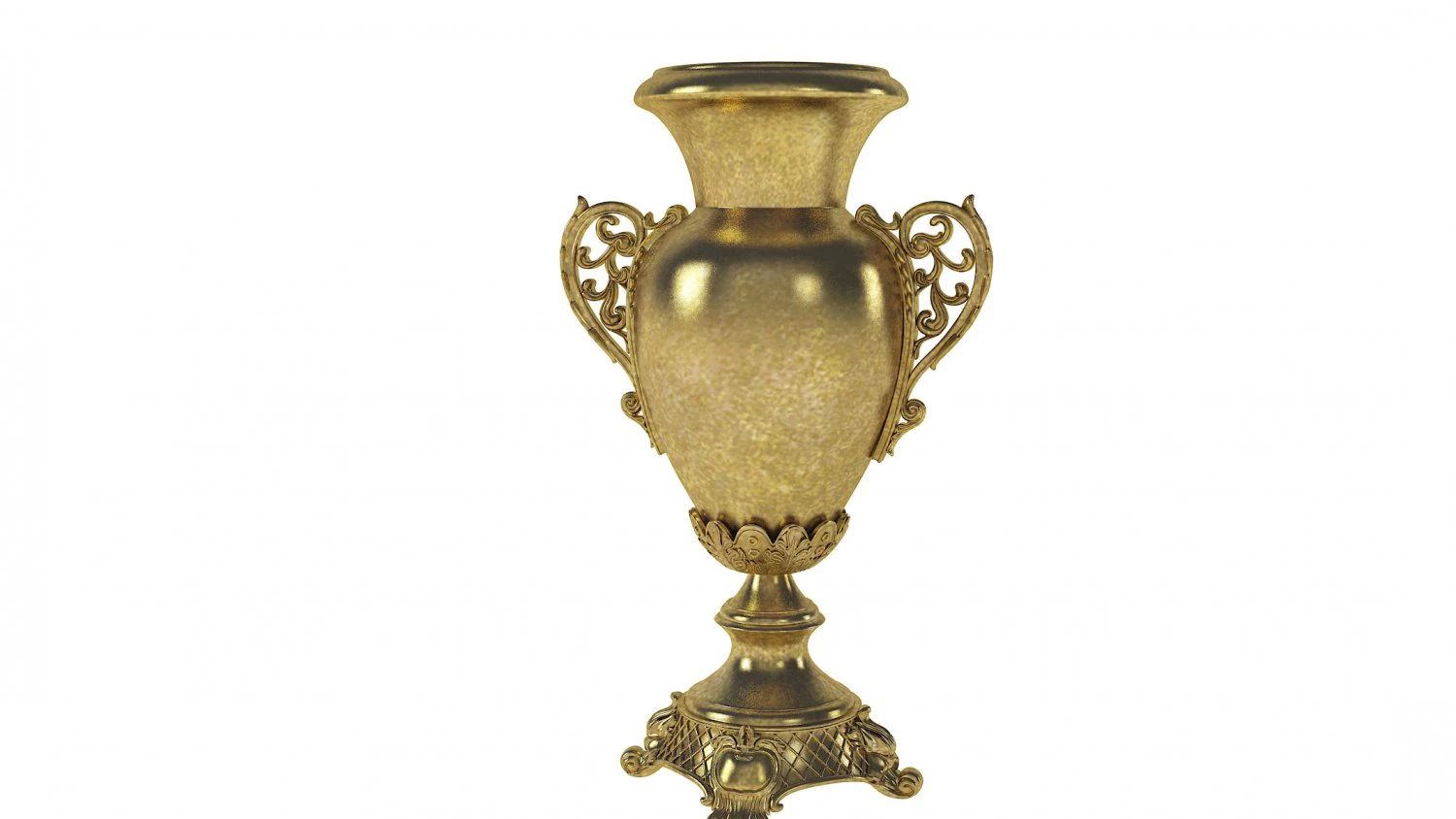 Golden Vase3 3D Model .c4d .max .obj .3ds .fbx .stl .blend 