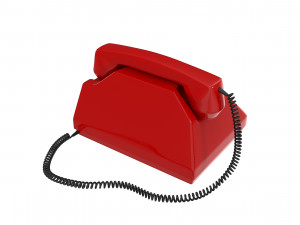 Red Vintage Phone Modelo 3D