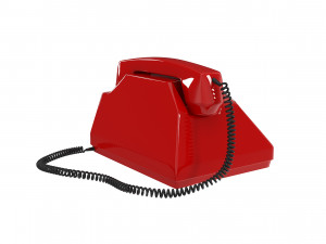 Red Vintage Phone Modelo 3D