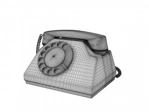 Red Vintage Phone Modelo 3D