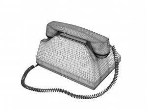 Red Vintage Phone Modelo 3D