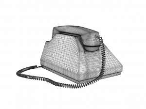 Red Vintage Phone Modelo 3D