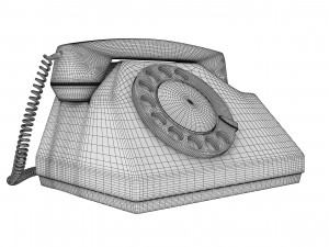 Red Vintage Phone Modelo 3D