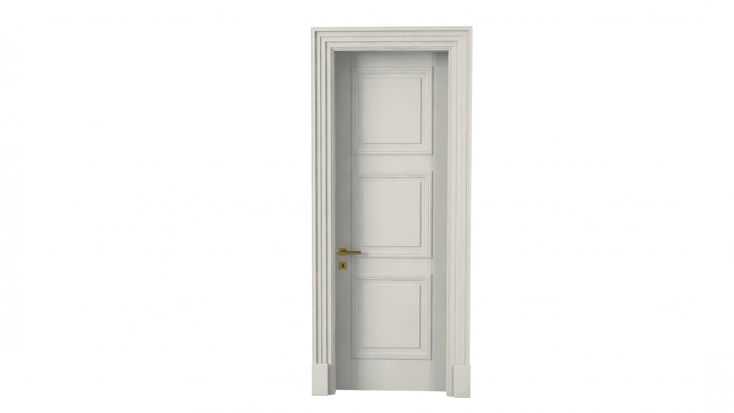 Traditional Room Door 3D Model .c4d .max .obj .3ds .fbx .stl .blend