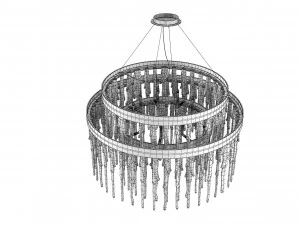 Glazen Luxxu Babel hangkroonluchter 3D Model
