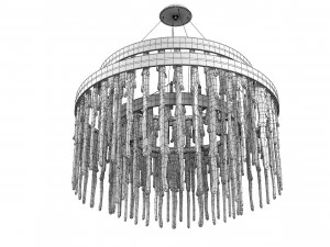 Glazen Luxxu Babel hangkroonluchter 3D Model