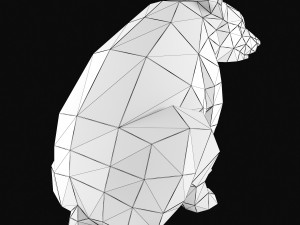Low Poly Bear 3D Model