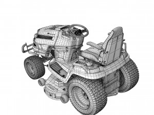 Husqvarna TS 354XD Garden Tractor 3D Model