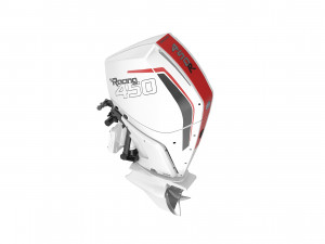 Mercury Racing 450R White Boat Engine 3D Model