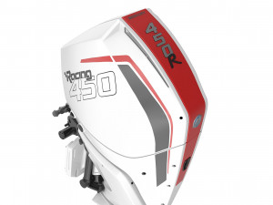 Mercury Racing 450R White Boat Engine 3D Model