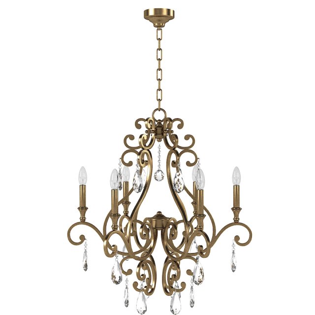 Crystorama 7526-DT Chandelier 3Dモデル .c4d .max .obj .3ds .fbx .stl .blend 