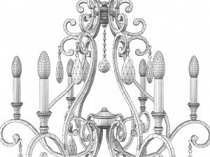 Crystorama 7526-DT Chandelier 3Dモデル