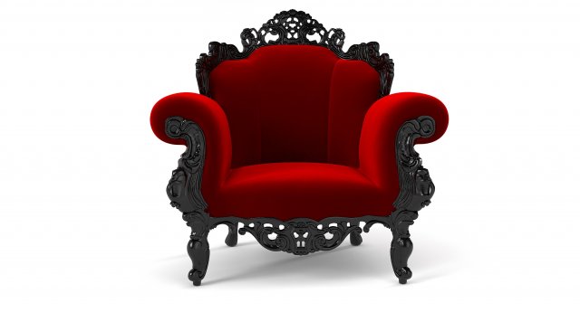 Magis Proust Baroque Armchair 3D Model .c4d .max .obj .3ds .fbx .stl .blend 